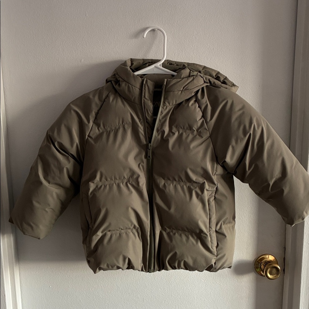 Zara Kids Khaki Puffer Jacket